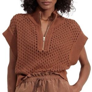 Varley Copper Knit Zip-Up Sweatshirt